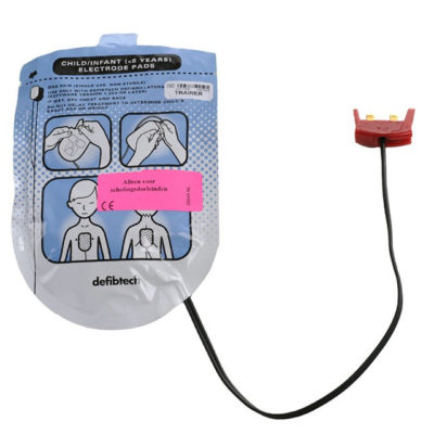 Electrodes pédiatriques de formation pour défibrillateur Defibtech Lifeline