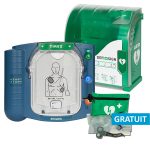 Pack économique défibrillateur Philips HS1 et coffret mural Aivia 100