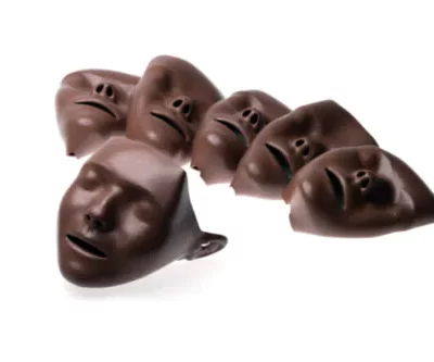 Laerdal Litle Anne Empilables - Peaux de visage noir (6 pièces)